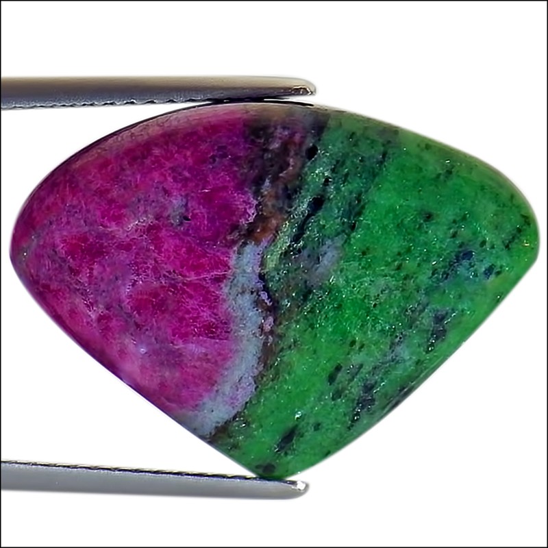 18.65 Ct Natural Ruby Zoisite Gemstone Green Pink Color Pear Cut