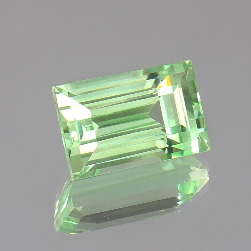 AAA 13x9 MM Natural Ceylon Green Parti Sapphire Loose Baguette Cut Gemstone gallery
