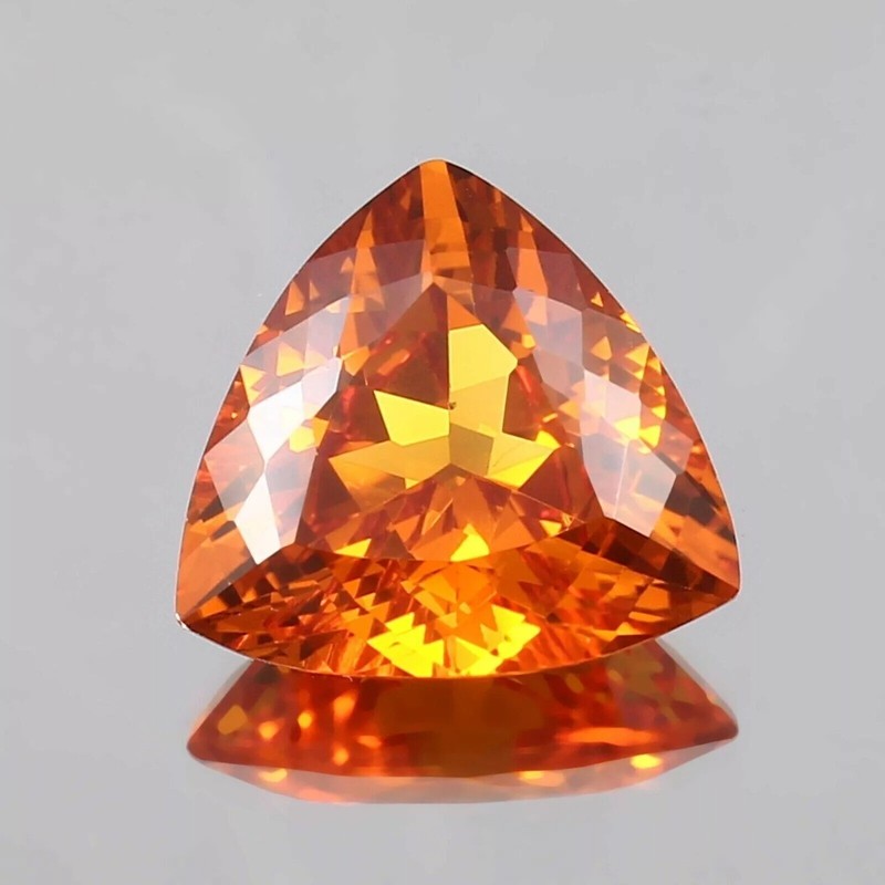 Padparadscha Sapphire 14-15 Ct Natural Ceylon Loose Trillion Gemstone Certified