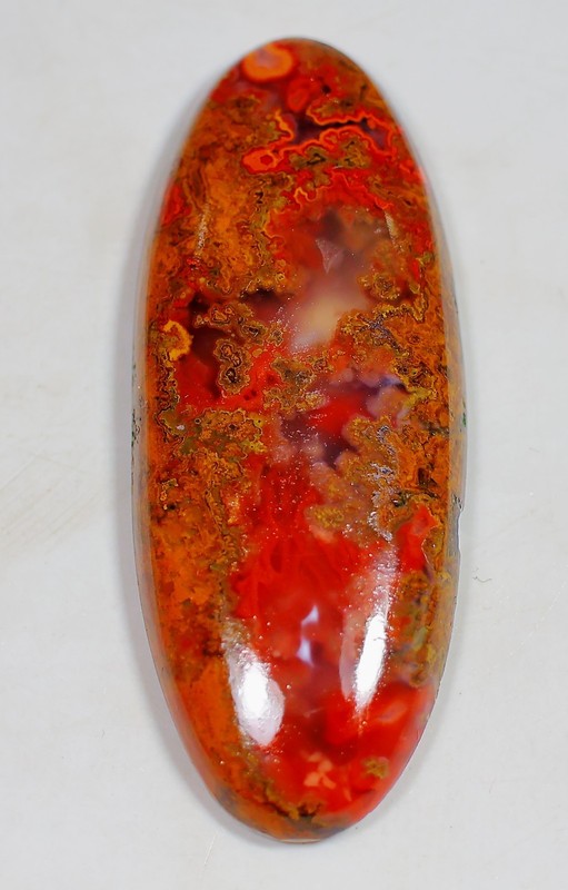 50 Ct 6X19X48 mm Natural Designer Red Seam Agate Oval Cabochon Gemstone HX-60