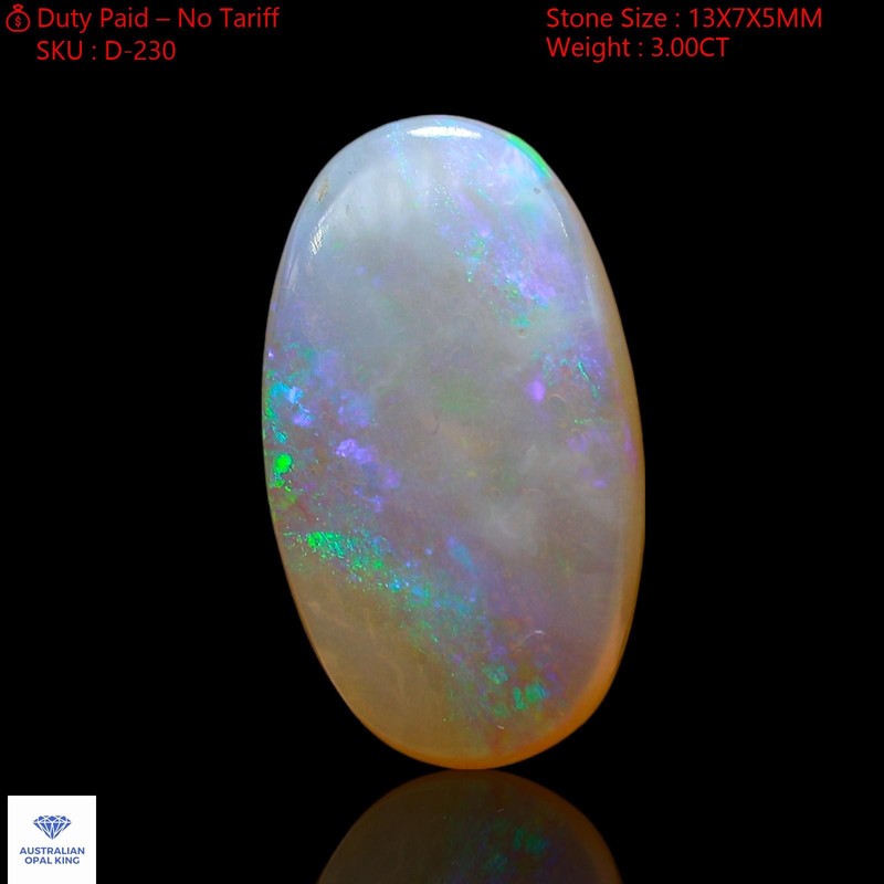 Natural Oval Doublet Opal Gemstone 3.00 Cts Healing Cabochon Australia 13x7x5 mm