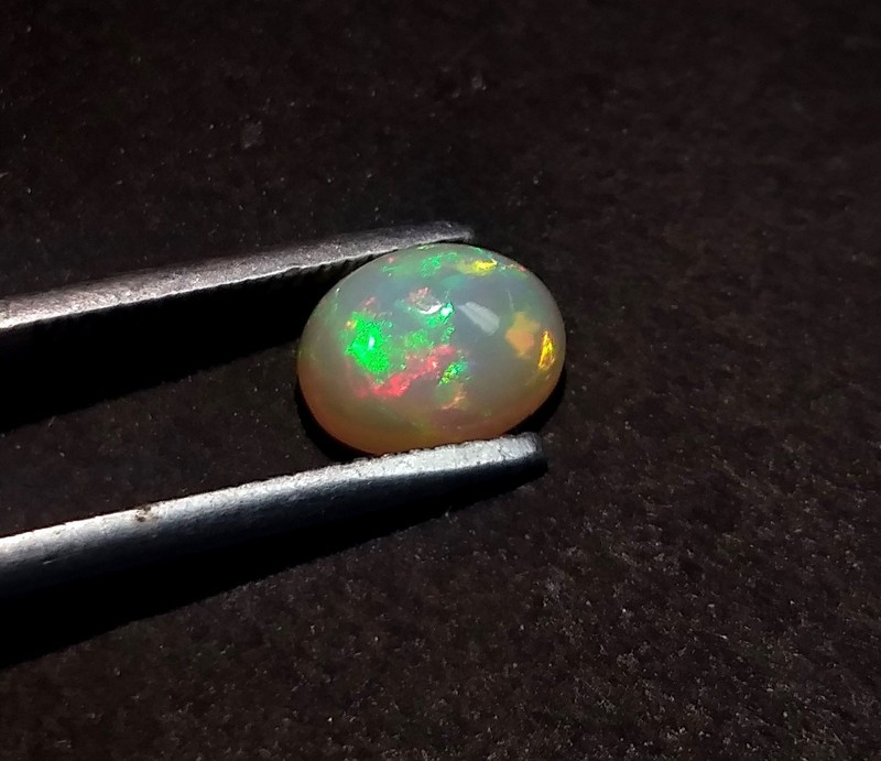 Natural 4.25 CT Ethiopian White Fire Opal Certified Very Rare Oval Cut Gemstone gallery