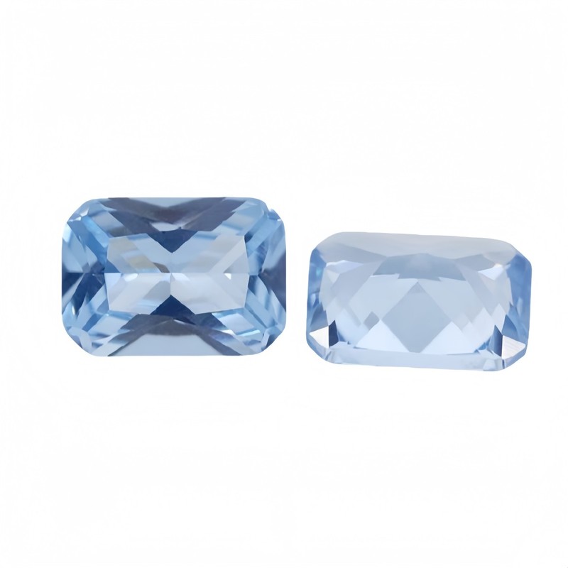 Rectangle Faceted Light Blue Spinel Radiant Cut Spinel Ideal for Wax Casting