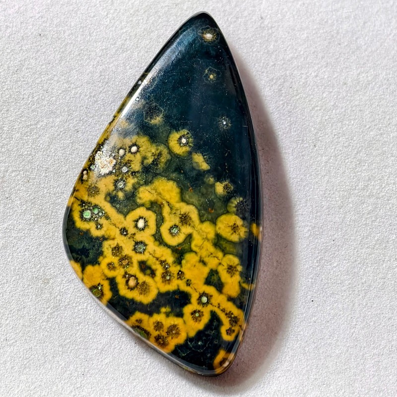 37 Cts Natural Ocean Jasper Cabochon Gemstone For Jewelry 39.7 X 21.7 MM