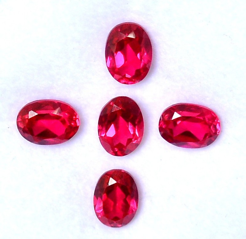6×4 mm To 12×10 mm Ruby Color Lab Grown Oval Cut 01 Pcs Only Loose Gemstone
