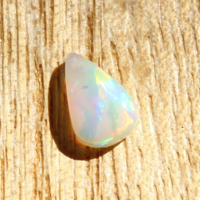 0.66ct 8.9 x 5 pear Australian opal natural solid white / light opal loose stone gallery