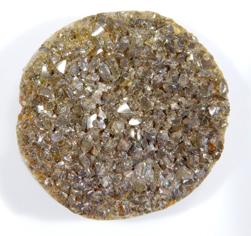 Golden Titanium Agate Druzy Round Shape Cabochon Pendant Gemstone 32.Ct DN=283