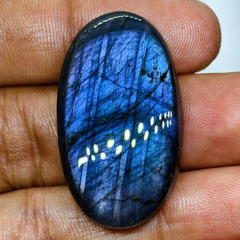 44 Cts Natural Labradorite Cabochon Gemstone For Jewelry 35.9×20.5×6.4 MM