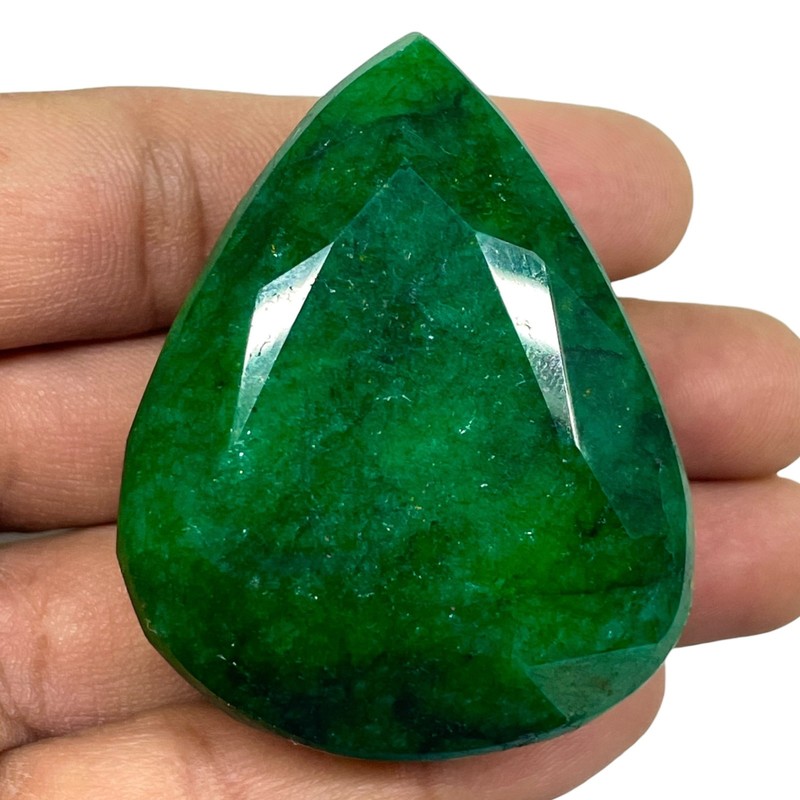 413 Cts Natural Brazilian Emerald Stunning Green Pendant Size Pear Cut Gemstone