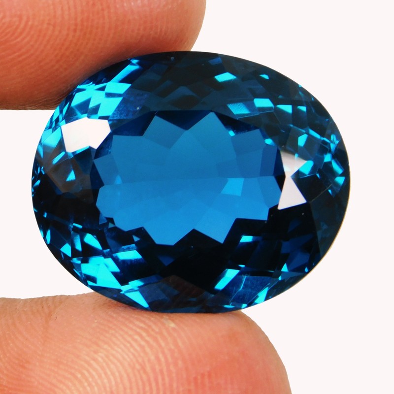 Flawless Natural Teal Sapphire 29.10 Ct Oval Cut CERTIFIED Loose Gemstone