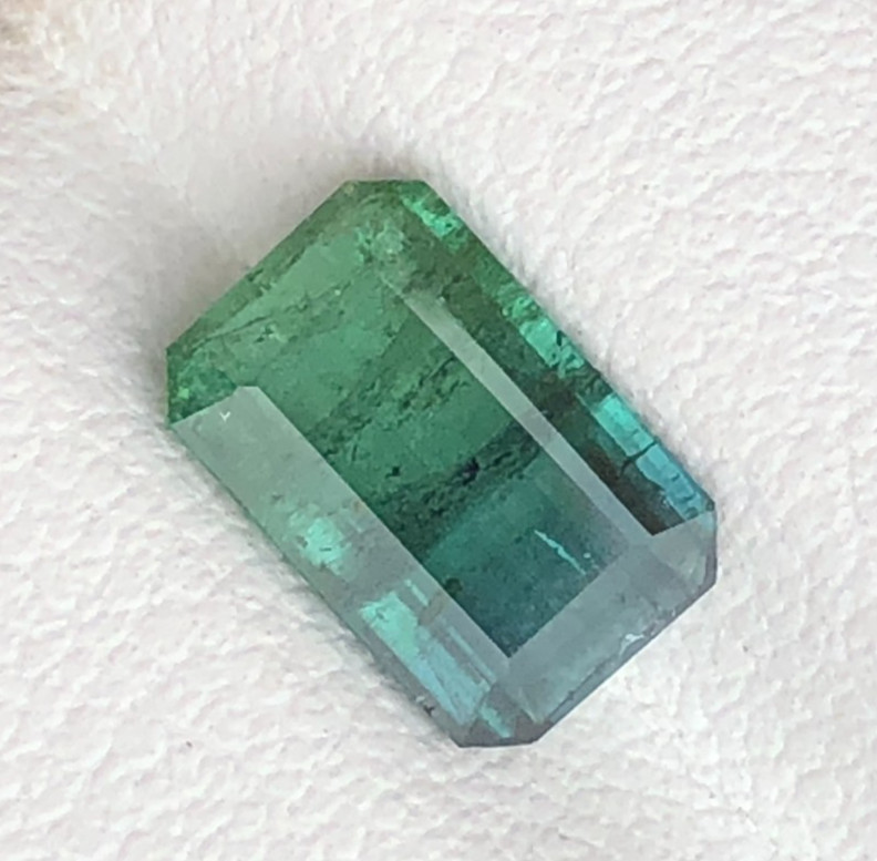 1.40 Carat Bi Colour Tourmaline, Emerald Cut Loose Gemstone Afghanistan 44