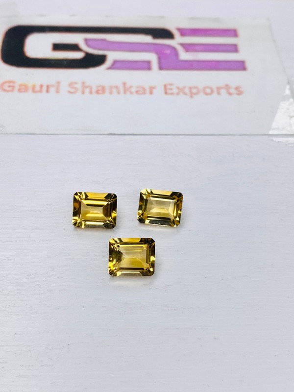 Citrine Faceted Octagon Cut Loose Gemstone 6×4 mm To 14×10 mm Natural A DG
