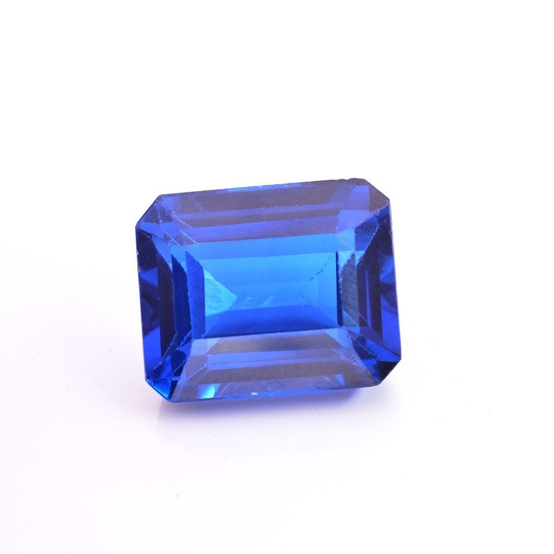 20.40 Ct Emerald Shape CERTIFIED Natural Blue Sapphire Loose Gemstone For Her