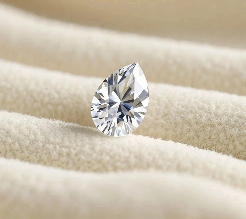 2.50 CT Natural White Diamond Pear Cut 8x10 mm VVS1 D Grade IDGL Certified gallery