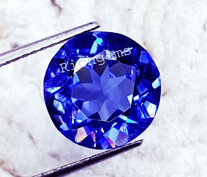 Brilliant 8 to 10 Ct Loose Gemstones Natural Tanzanite Single Certified R104 gallery
