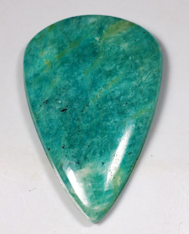 68 Ct 7X28X42 mm Natural Translucent Blue Green Amazonite Cabochon Gems HZ-222