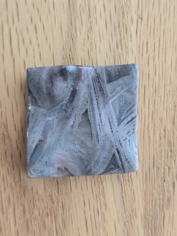 Natural Sagenite Agate Undulating Square Slab Geometric Drilled Stone Pendant gallery