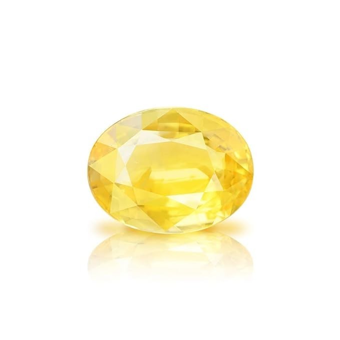 10.25 Ratti / 9.19 Carat AAA++ Quality Yellow Sapphire Ceylon Mined Pukhraj Gems