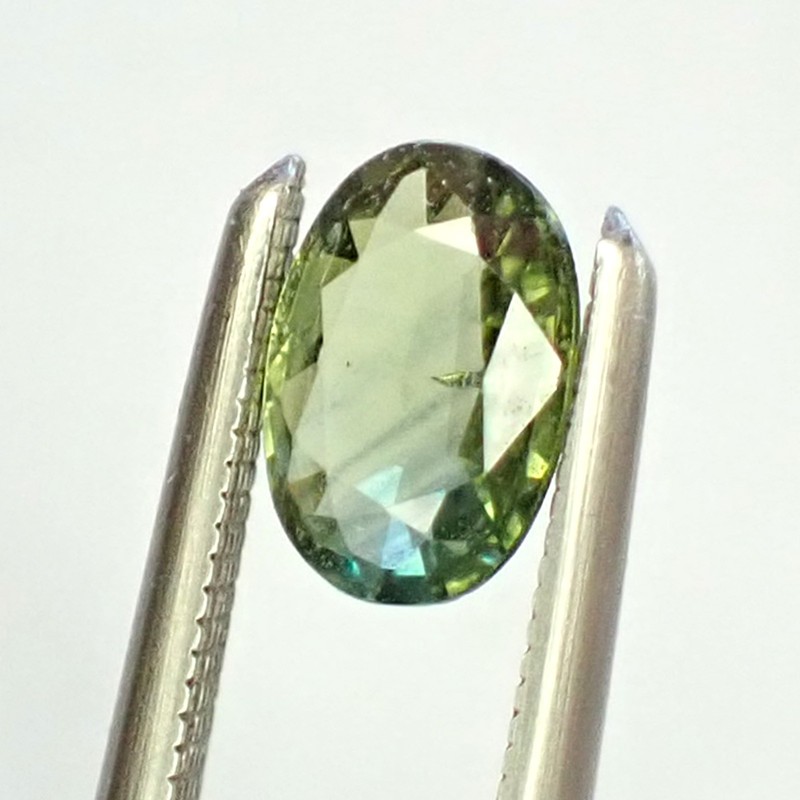 0.48 ct Oval 6.0×4.0 mm Green Blue Natural Australian Parti Sapphire Rare Gem