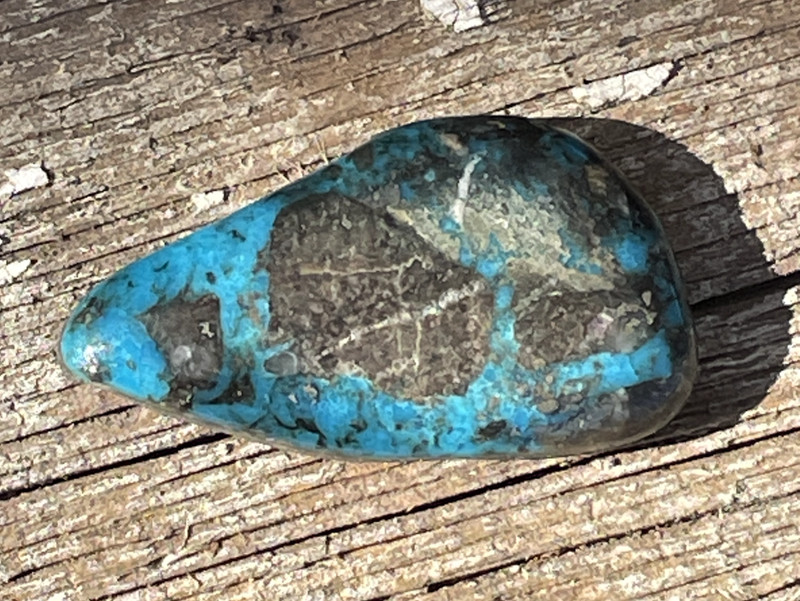 LARGE AUTHENTIC Bisbee Turquoise Cabochon 34mm x 15mm x 4mm 15 Carats Backed