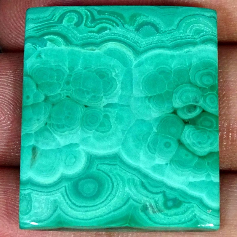56.60Cts AAA Natural Malachite Octagon Cabochon Gemstone 27X32X4MM