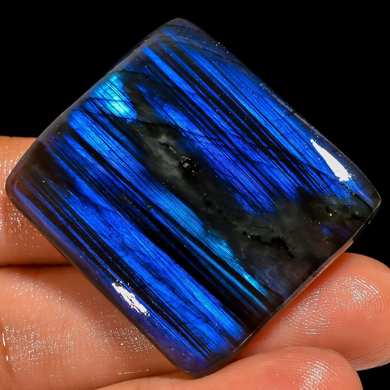 100% Natural Labradorite Radiant Cabochon Loose Gemstone 67 Ct 35X30X6mm EE54448