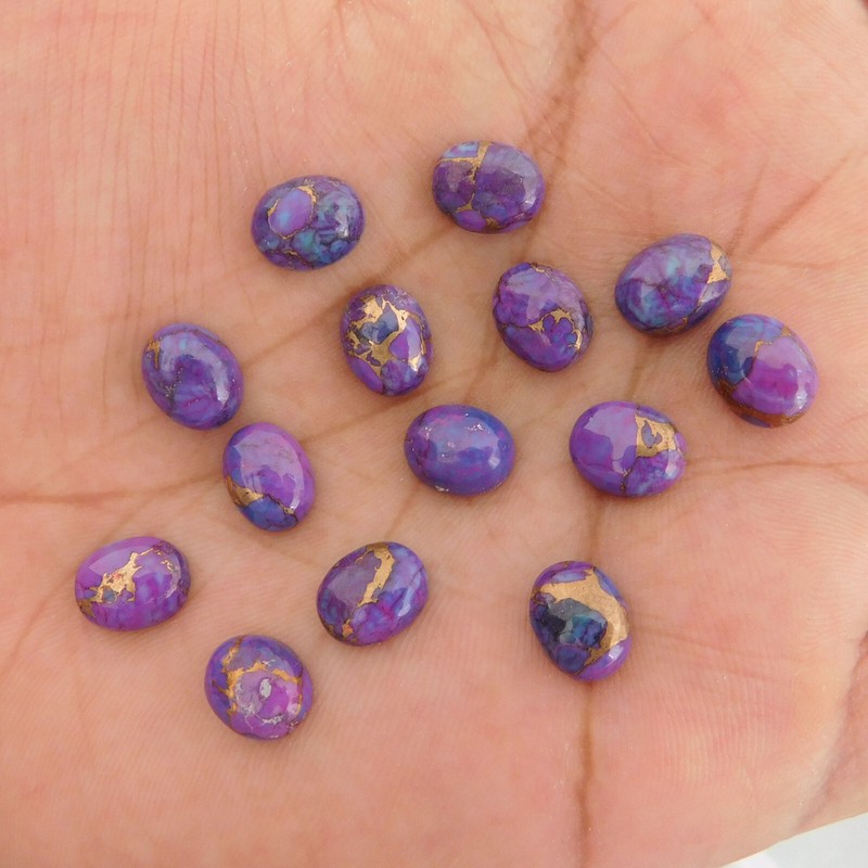 Natural Purple Copper Turquoise Oval 6×8 to 18×25 mm Cabochon Loose Gemstone Lot