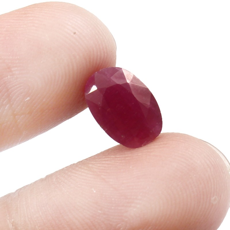 3.61 CT CERTIFIED 100% Natural Unheated Mozambique Ruby Oval Loose Gemstone Cut gallery