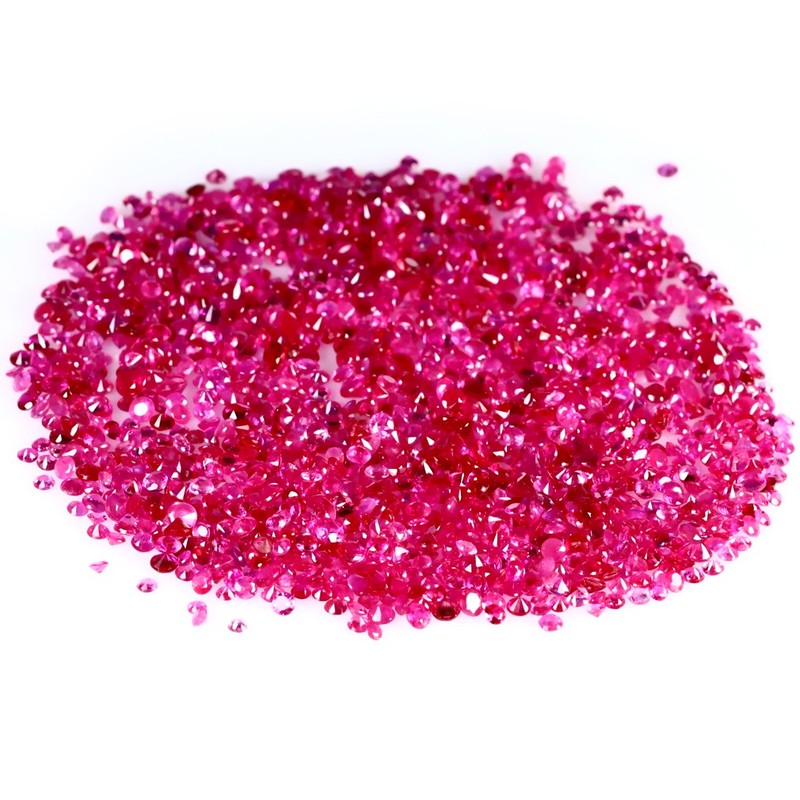 0.37 ct (5 pcs Lot) Very good CALIBRATED SIZE(2 x 2 mm) Round Shape Ruby