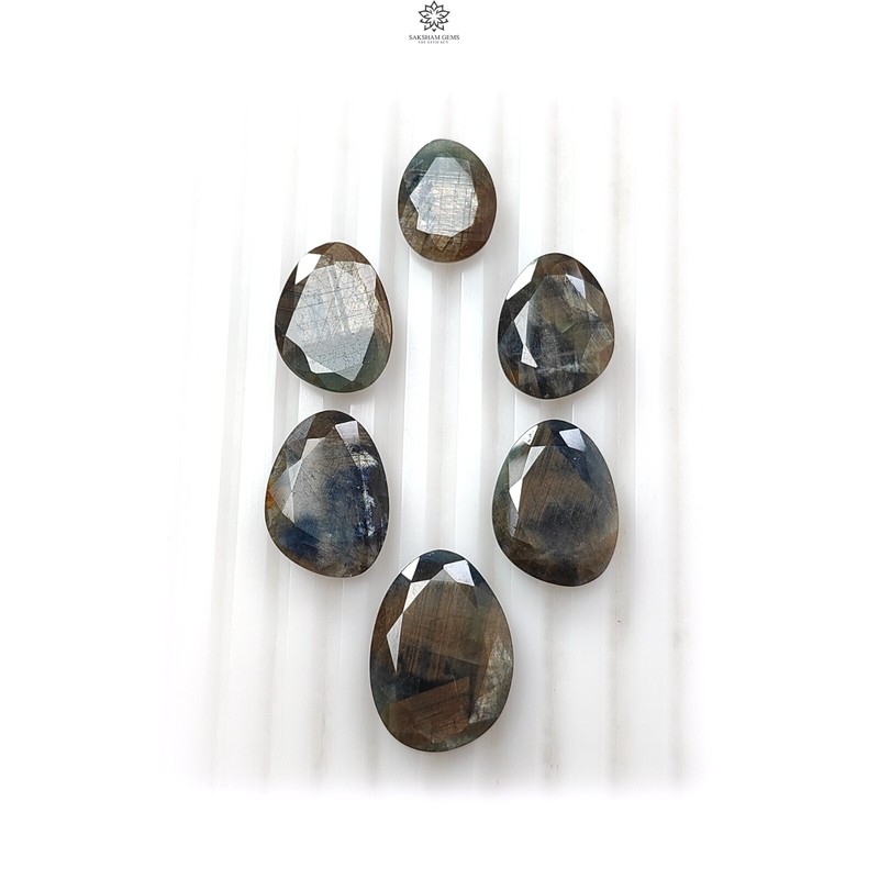 76.70cts Natural Golden Brown Sapphire Faceted Cut Fancy 15*12mm – 22*16mm 6pcs