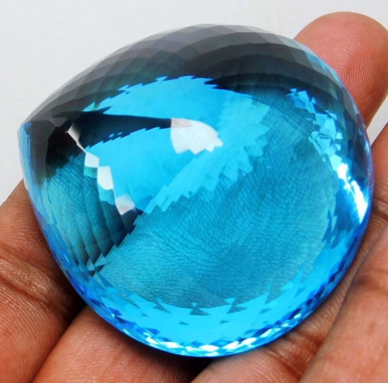 CERTIFIED 361.60 Ct DAZZLING LUSTROUS GEM BLUE NATURAL AQUAMARINE LOOSE GEMSTONE gallery