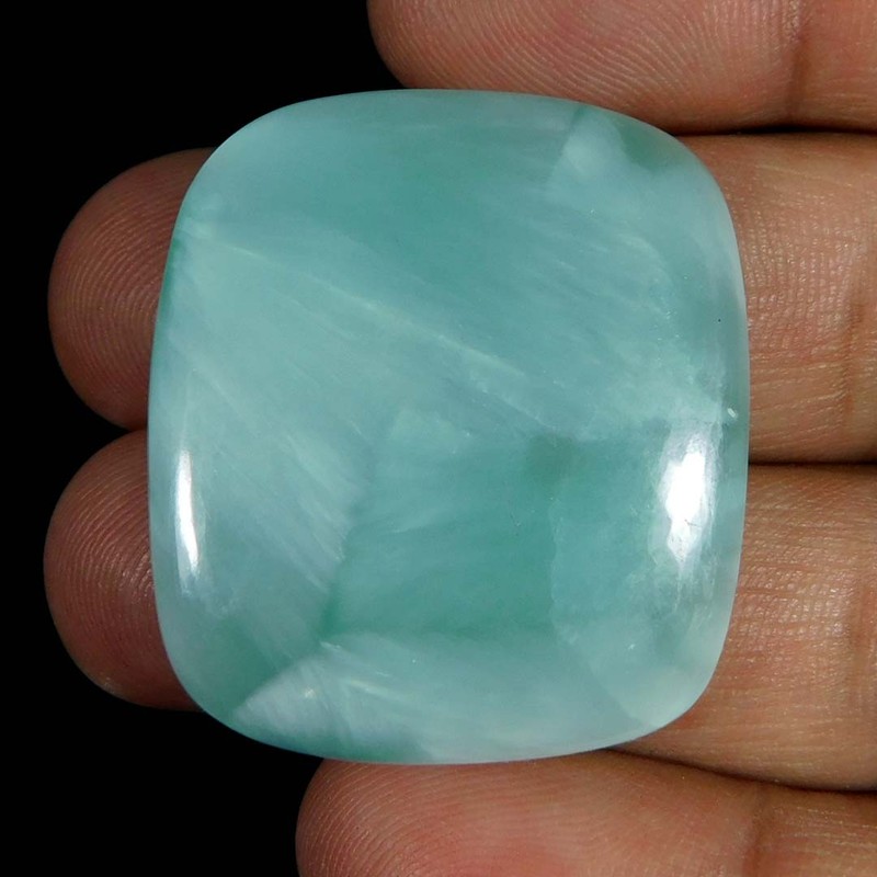 59.55Cts. Natural Green Hemimorphite Cushion Cabochon Reiki Healing Gemstone