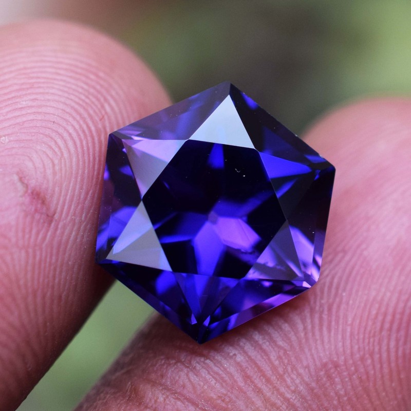 9 Ct Natural Tanzanite Purple Blue Hexagon Cut Certified Rare Loose Gemstone