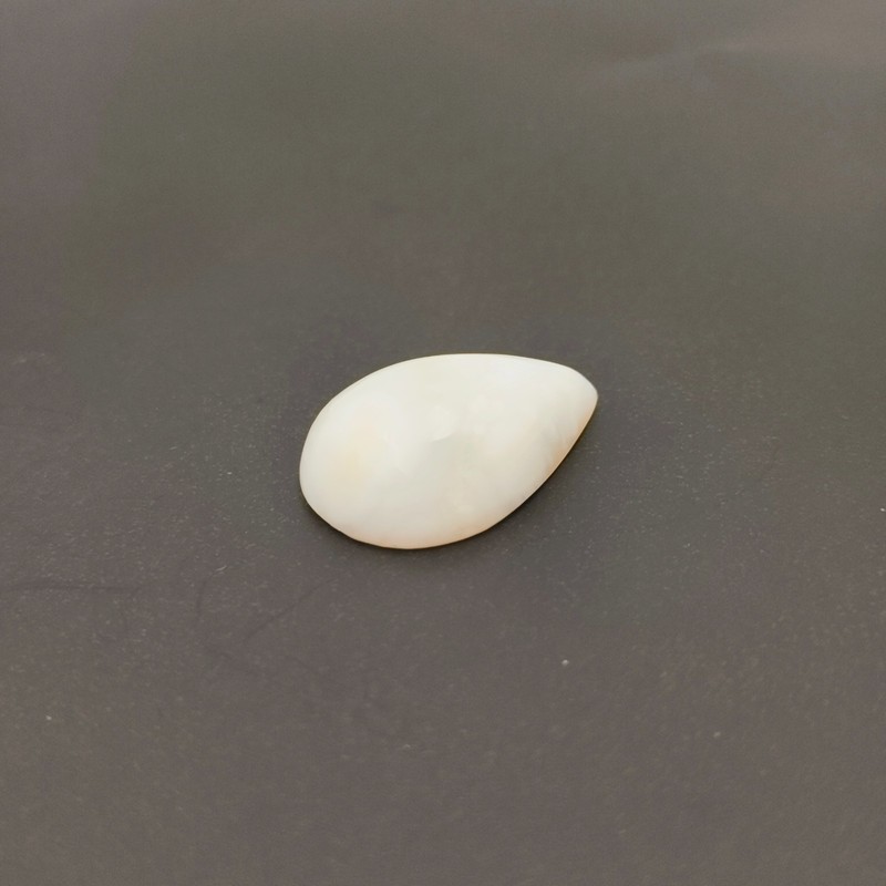 13.95Ct Natural White Opal Pear Cabochon Translucent Gemstone 23x16mm Ethiopia gallery