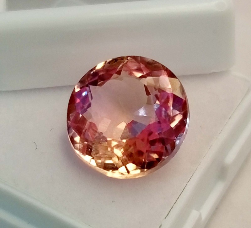 Peach Morganite Round Cut 11-13 Ct Natural Certified Loose Gemstone RK125
