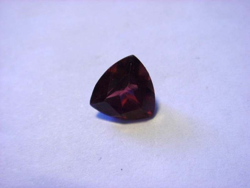 Garnet Gemstone Trillion Cut 5 mm x 5 mm 0.55 carat faceted natural Gem