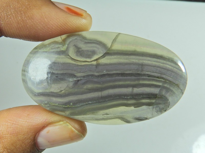 NATURAL RAINBOW FLUORITE LOOSE HEALING CABOCHON GEMSTONE 25X43X05 MM M196