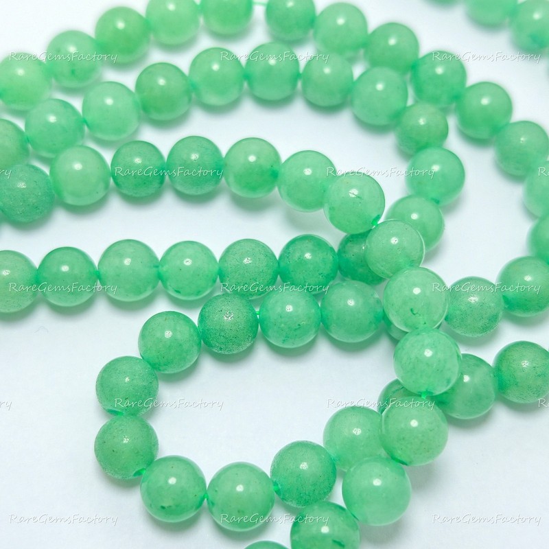 Natural Green Aventurine Round Beads Strand 4mm-10mm Polished Gemstone gallery