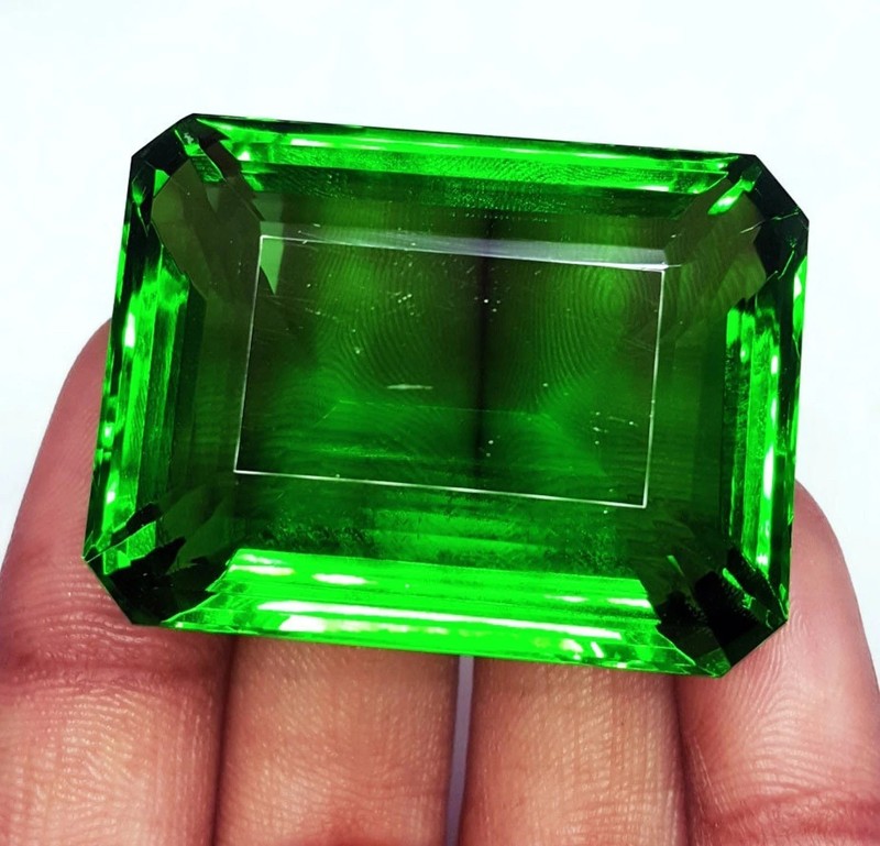 Natural 1000.01 Ct Brazilian Green Topaz Emerald Cut Certified Loose Gemstone A+