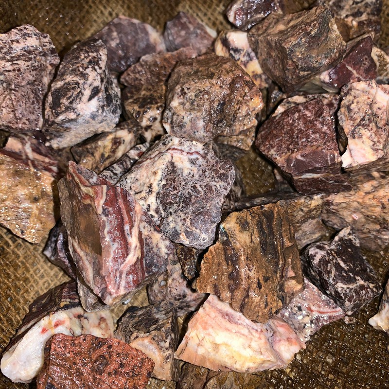 1000 Carat Lots of Picasso Jasper Rough - Plus a FREE Faceted Gemstone gallery