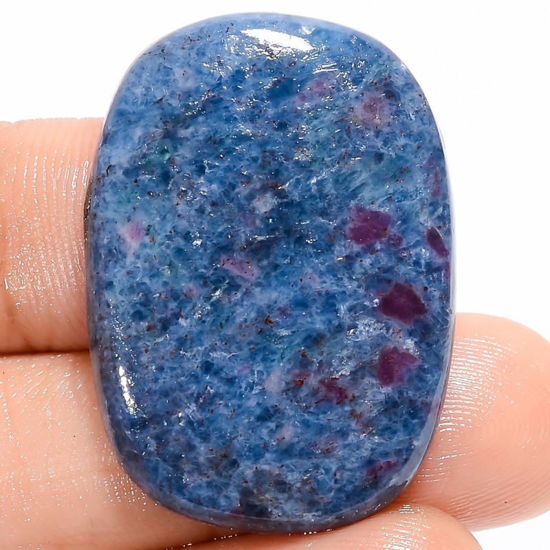 Natural Ruby Kyanite Radiant Shape Cabochon Gemstone 46.5 Ct. 32X22X4 mm X-22270