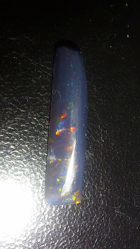 1.44ct Red Solid Black Opal Hunter Lightning Flashstone Galaxy Pattern Multicolo gallery