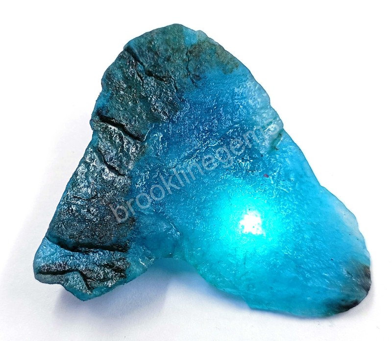 150-170 CT NATURAL KASHMIRI BLUE SAPPHIRE ROUGH DYED CERTIFIED LOOSE GEMS N26 gallery