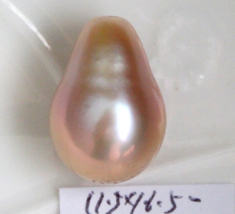 16.5×11.3mm Aurora Nearly flawless Japanese kasumi pearls half hole drilled