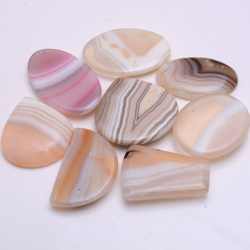 Set Of 8 Pcs Natural Onyx Hi-Grade 32mm-39mm Cabochon Untreated Loose Gemstones gallery