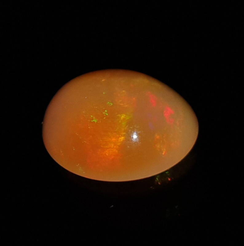 Natural Ethiopian Opal With Stainless Fire Oval Shape Cabochon Loose Gem 5.70 Ct gallery