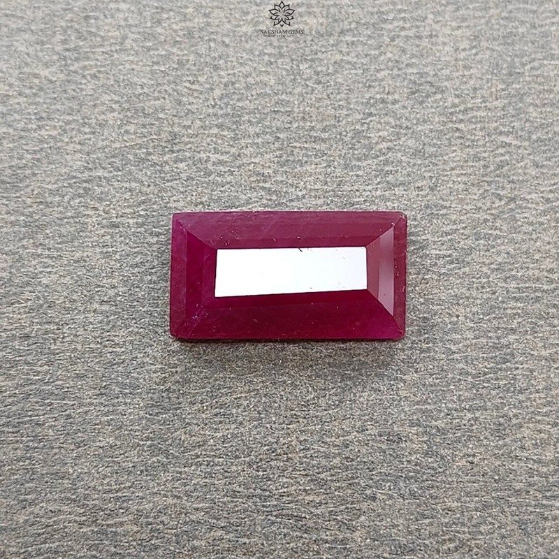 7.40cts Natural Untreated Unheated Red Ruby Baguette Shape Loose gems 15*8mm 1pc