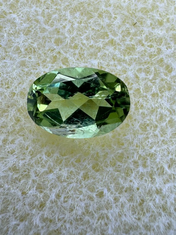 TOURMALINE, Green. 0.51 Carats, 6 x 4 mm Oval, Eye Clean. #95