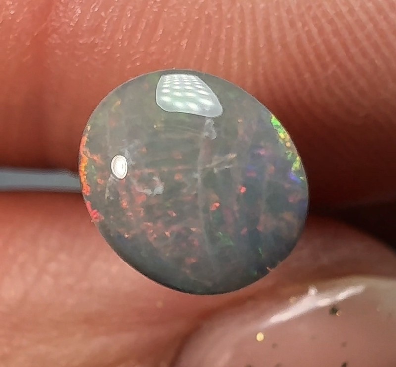 Natural Solid Australian Dark Opal 0.79 ct, Lightning Ridge, Gemstone gallery