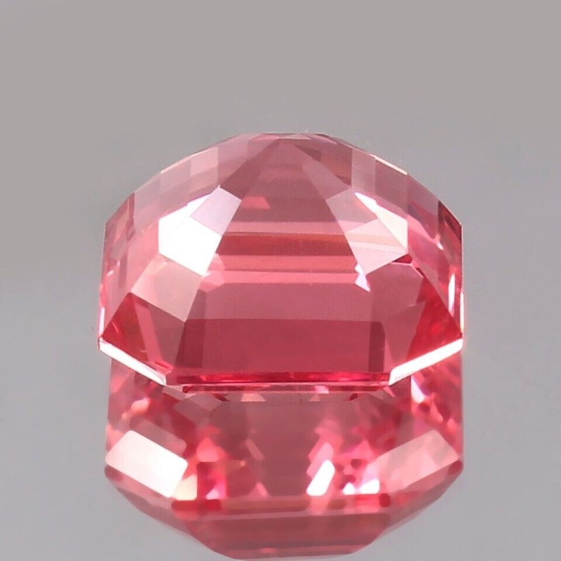 80 Ct Natural Ceylon Padparadscha Sapphire Asscher Cut Loose Certified Gemstone gallery